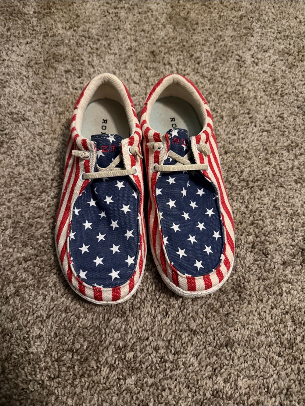 Roper Women’s Flag-Print Canvas Sneakers - Red, White & Blue